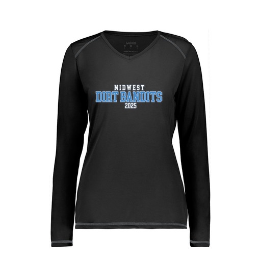 [6847.080.XS-LOGO1] Women's SoftTouch Long Sleeve (Female Adult XS, Black, Logo 1)