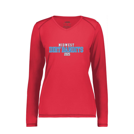 [6847.083.XS-LOGO1] Women's SoftTouch Long Sleeve (Female Adult XS, Red, Logo 1)