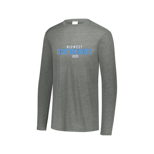 [FTLCUBGY-AXS-LOGO1] Decker Men's Tri-Blend T-Shirt - Long Sleeve (Adult XS, Gray, Logo 1)