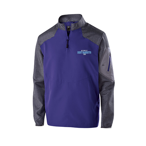 [229155.H68.XS-LOGO1] Men's Raider LS Pullover (Adult XS, Purple, Logo 1)